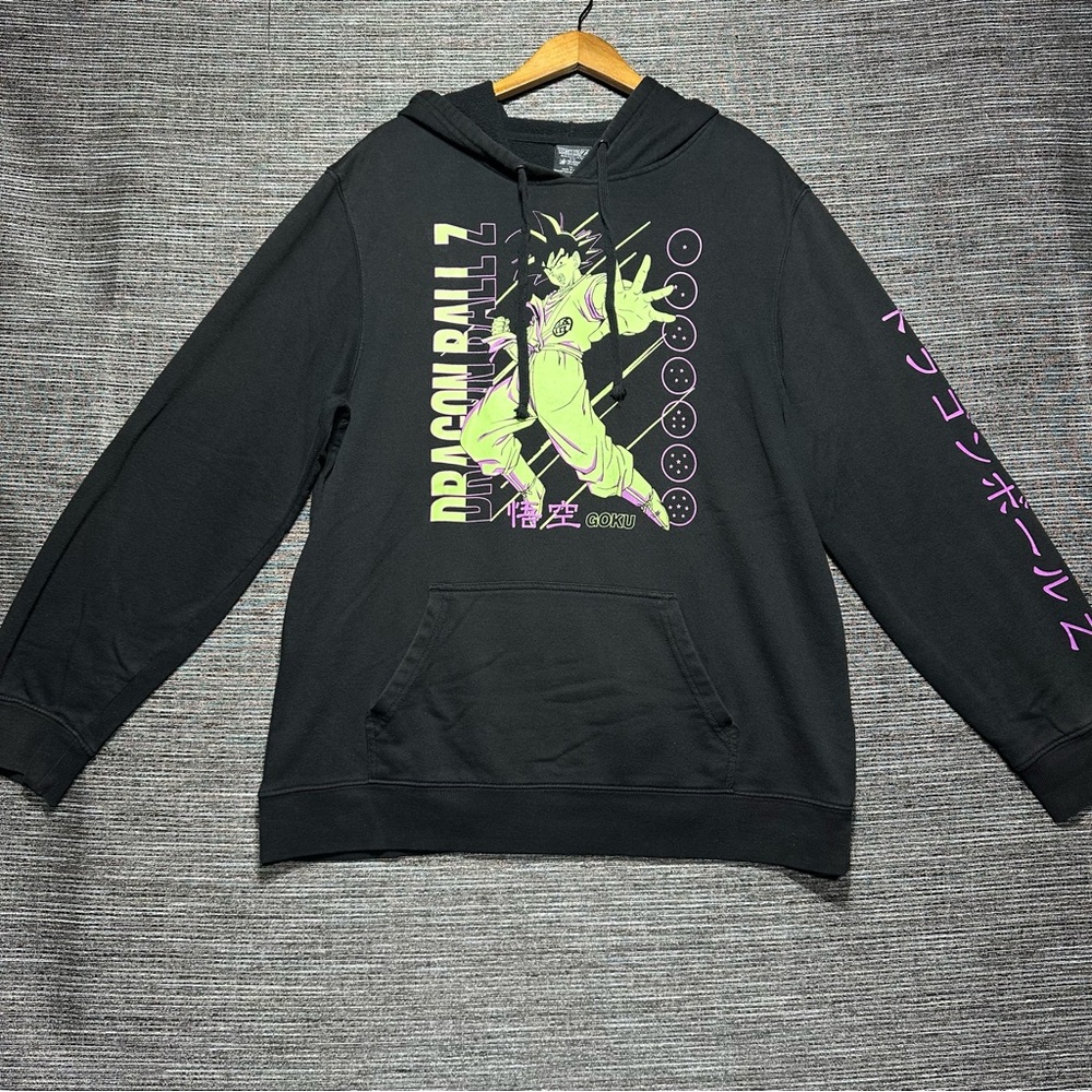 Dragon Ball Z Hoodie Men’s XL Black Goku Y2K